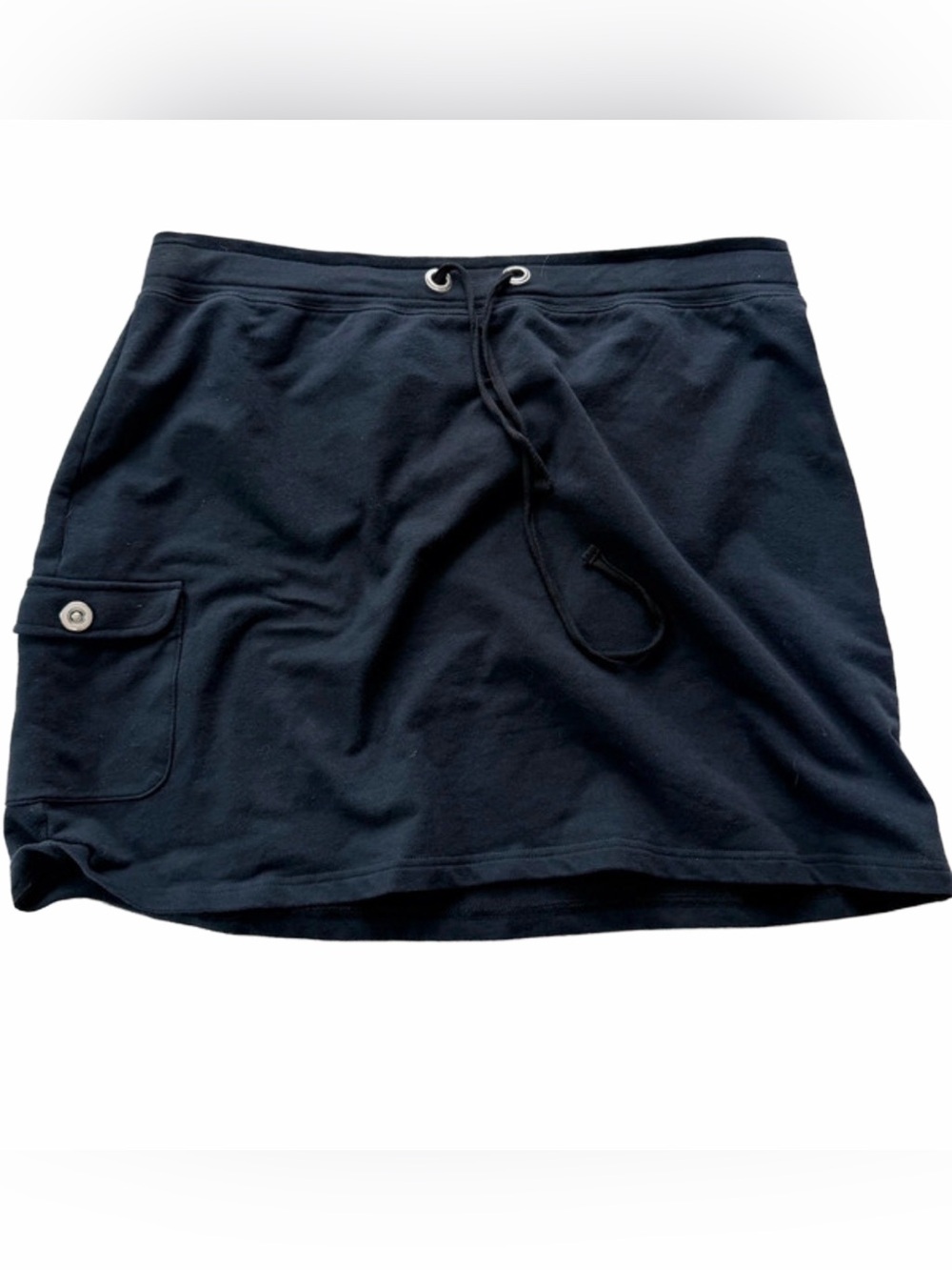 Fashion Bug Black Drawstring Pocket Knit Skirt Xlarge athletic casual gorpcore